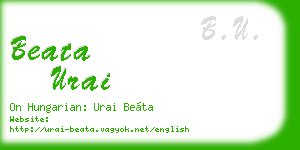 beata urai business card